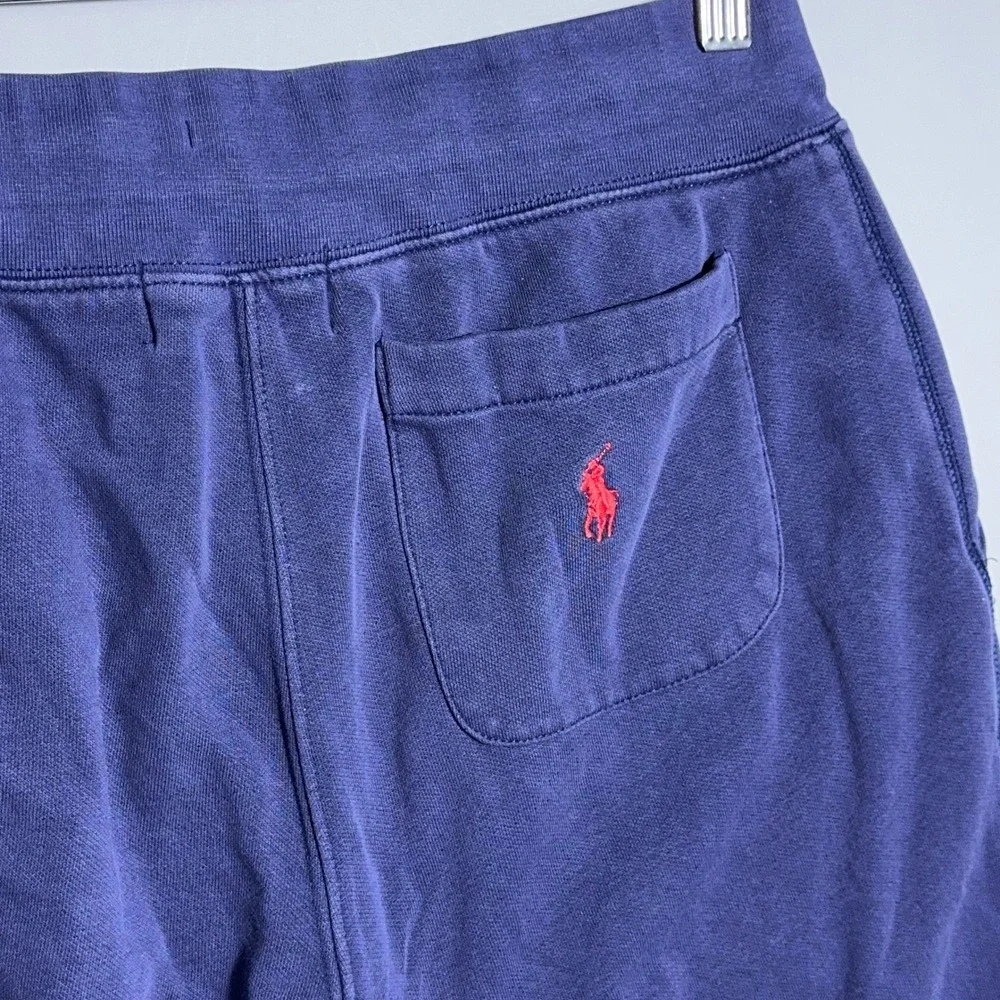 Polo Ralph Lauren Fleece‎ Shorts Mens Size XS American Flag Navy Blue Preppy